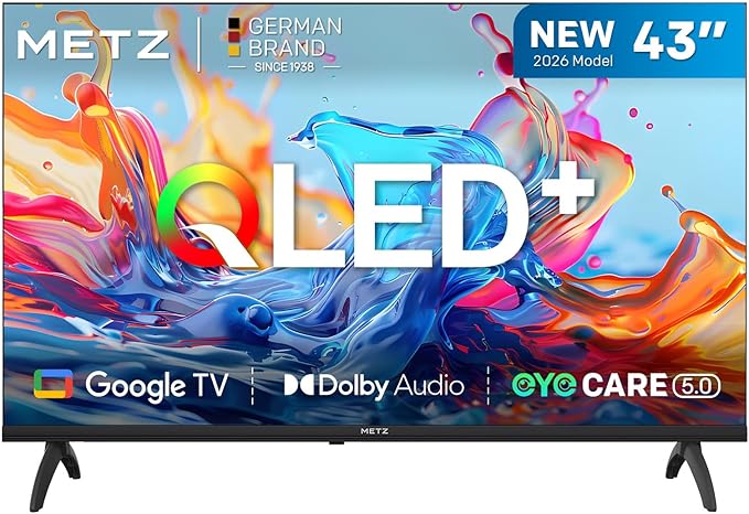 Téléviseur Smart TV QLED 4K Metz 43" Google TV Écran Mat Antireflet 43MQE7600Z